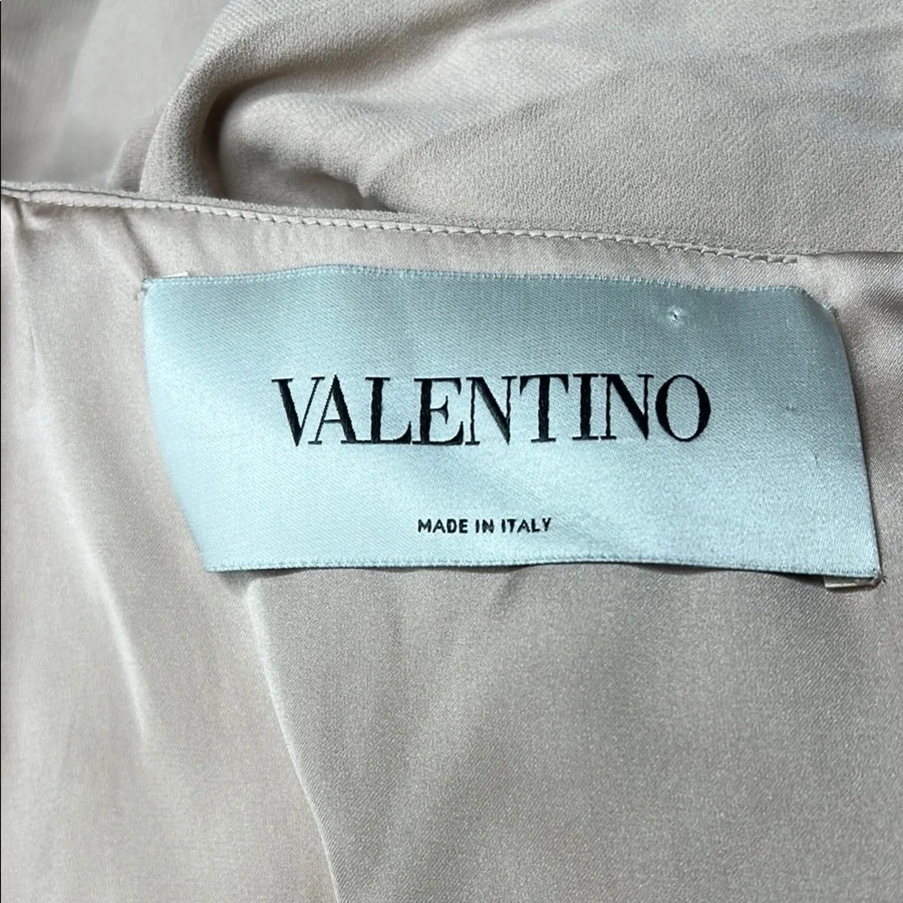 Valentino Sz 6 Silk Crepe Dusty Rose Sleeveless Long Gown - Picture 13 of 14